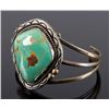Image 2 : Signed Navajo Sterling Silver Turquoise Cuff