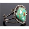 Image 3 : Signed Navajo Sterling Silver Turquoise Cuff