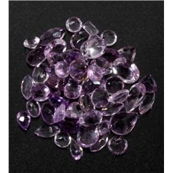 39ct of Unmounted & Faceted Amethyst Gemstones