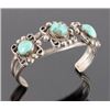 Image 1 : Navajo Sterling Silver and Turquoise Cuff
