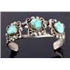 Image 2 : Navajo Sterling Silver and Turquoise Cuff