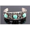 Image 3 : Navajo Sterling Silver and Turquoise Cuff