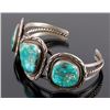Image 2 : Signed Navajo Sterling Silver Turquoise Cuff