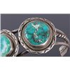 Image 6 : Signed Navajo Sterling Silver Turquoise Cuff