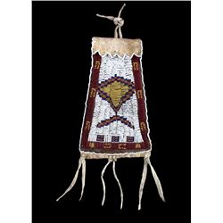 Ute Native American Beaded Strike-a-Lite Bag c1890