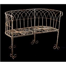 Victorian-Style Wire Garden Bench