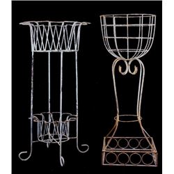 Victorian-Style Wire Plant Stands (2)
