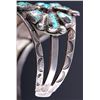 Image 10 : Navajo Sterling Silver Faceted Turquoise Cuff