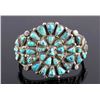 Image 1 : Navajo Sterling Silver Faceted Turquoise Cuff
