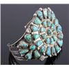 Image 2 : Navajo Sterling Silver Faceted Turquoise Cuff