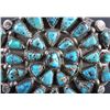 Image 7 : Navajo Sterling Silver Faceted Turquoise Cuff