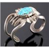 Image 1 : Navajo Sterling Silver Turquoise Cuff