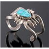 Image 2 : Navajo Sterling Silver Turquoise Cuff