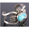 Image 4 : Navajo Sterling Silver Turquoise Cuff