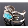 Image 5 : Navajo Sterling Silver Turquoise Cuff