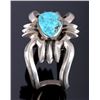 Image 7 : Navajo Sterling Silver Turquoise Cuff