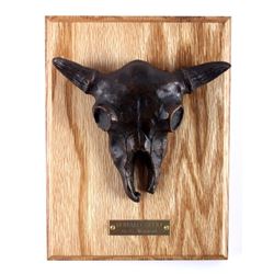 G.C. Wentworth Bronze Buffalo Skull Sculpture