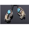 Image 6 : Navajo Sterling Silver Turquoise Claw Bolo Tie