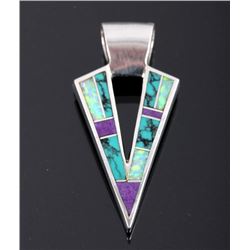 Navajo Sterling Turquoise Opal Sugilite Pendant