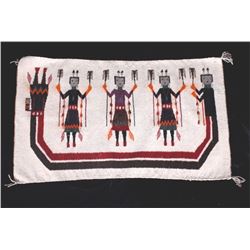 Navajo Yei Pictorial Rug Fine Wool c. Early 1900's