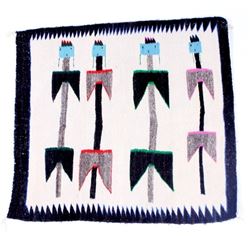 Navajo Native American Yei Rug Mid-1900's