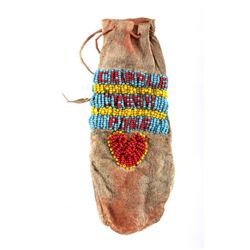 Comanche Beaded War Paint Pouch circa 1890-1900's