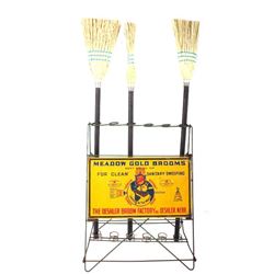 Rare Meadow Gold Brooms Deshler Broom Factory Rack