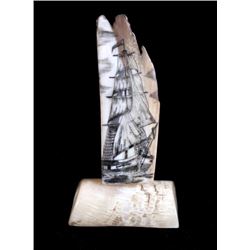Ancient Mammoth Tusk Scrimshaw