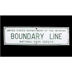 Yosemite National Park Service Boundary Line Sign