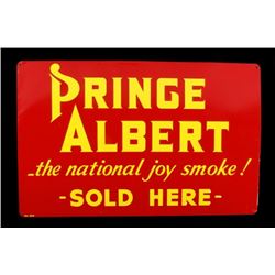 Prince Albert Tobacciana Embossed Vendor Sign
