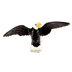 Hand Painted, Cast Brass Bald Eagle Door Stop