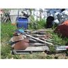 Image 1 : Pallet of Garden Tools+ Rakes And shovels, Forks, Etc