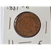 Image 2 : 1881 H Large Penny