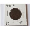 Image 1 : 1882 H Large Penny