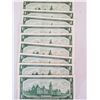 Image 2 : 9-1967 UNC One Dollar Bills