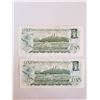 Image 2 : 2-1973 UNC One Dollar Bills CSN