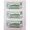 Image 2 : 3-UNC 1973 One Dollar Bills