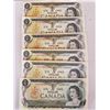 Image 1 : 6- UNC 1973 One Dollar Bills