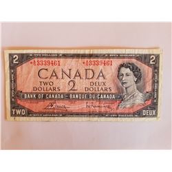 1954 Replacement two dollar bill