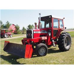1976 Massey Ferguson 1085 Tractor, Dual Hyd, 18.4x34 Rubber, Blade Sold Separate