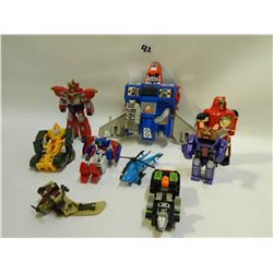 9 MISC TARNSFORMERS/ SOME PARTS MISSING