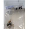 Image 1 : 14 k GOLD WHITE AND PURPLE EARRINGS