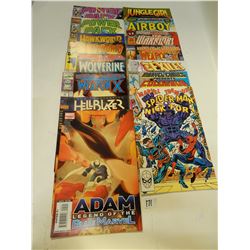 15 MISC COMICS/SPIDERMAN+NICK FURY/COLOSSUS/NEW EXILES/WAEPON X/ NEW WARRIORS/AIR BOY/ADAM/HELL BLAZ