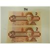 Image 1 : 2 CANADIAN 2$ BANK NOTES