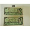 Image 1 : 2 CANADIAN 1$ BANK NOTE 1967