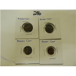 SET OF 4 ROMAN COINS.NO DATE