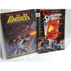 THE PUNISHER, DEATH OF SUPERMAN,HARD COVER COMICS