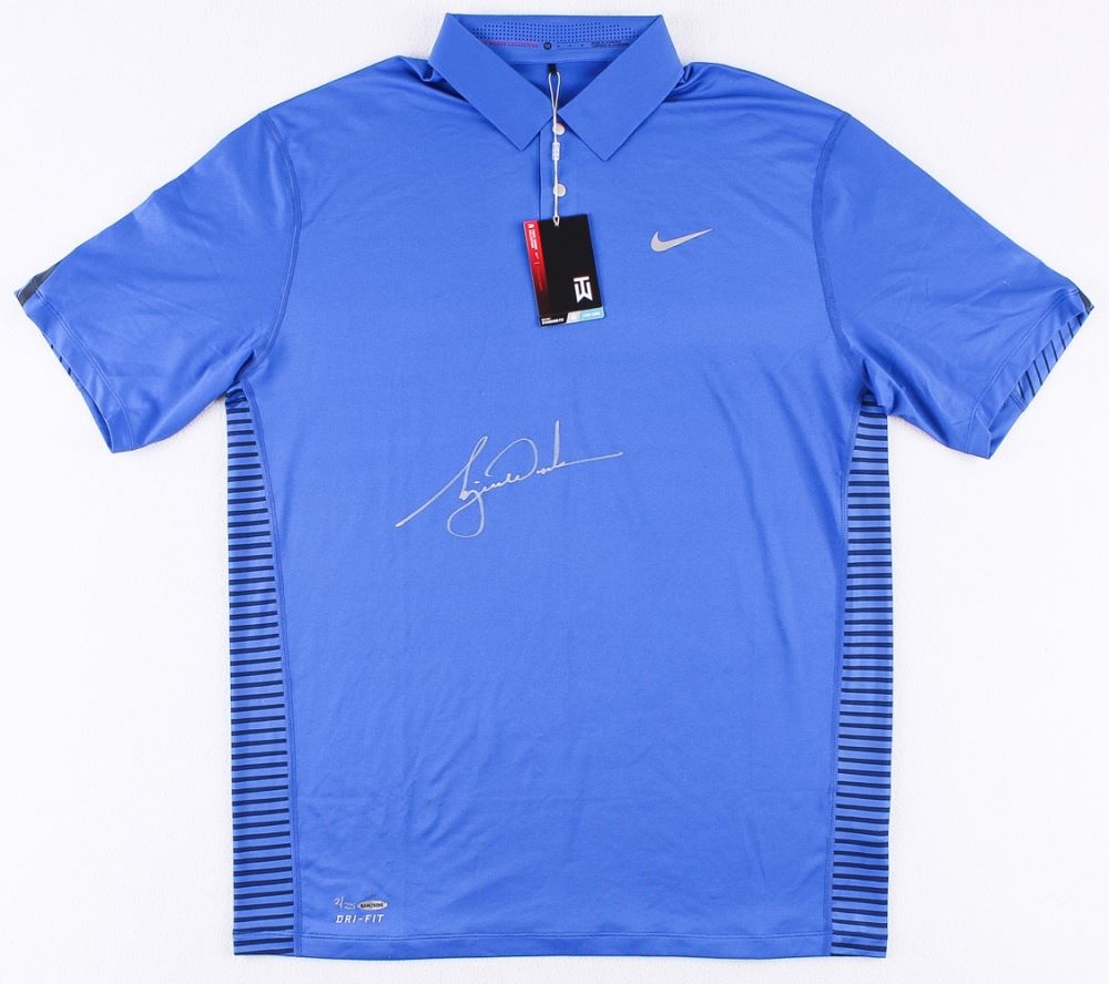 blue nike golf shirt
