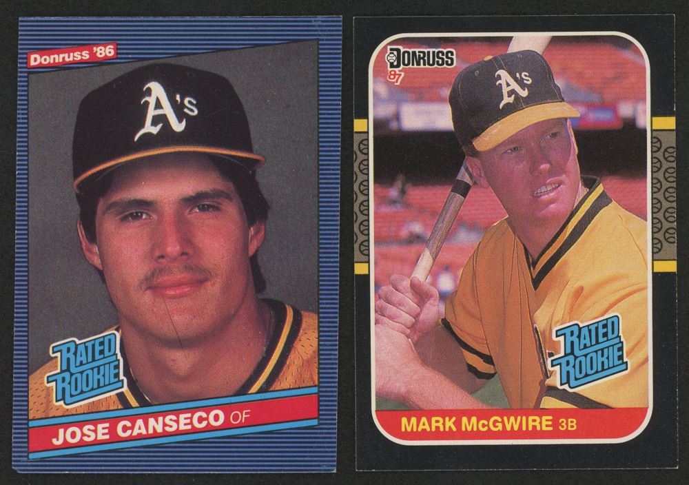Lot Of 2 Baseball Cards With 1986 Donruss 39 Jose Canseco RC 1987 