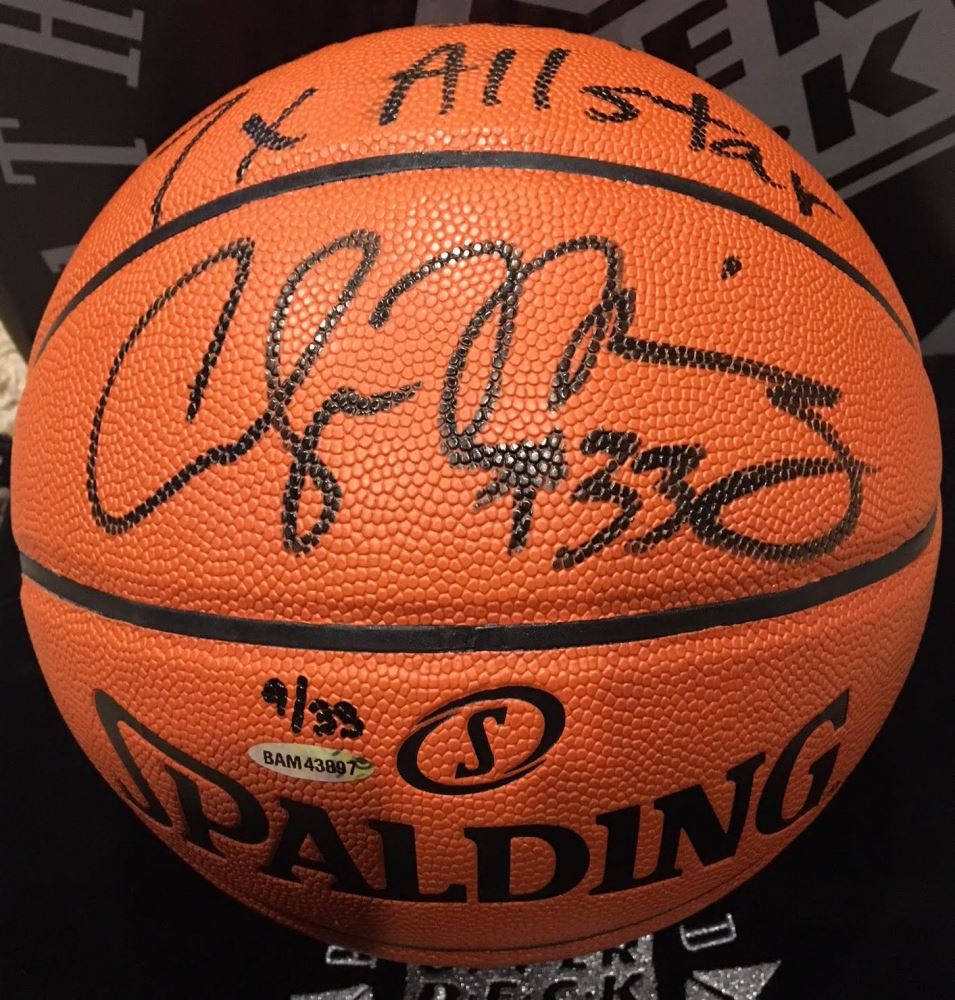 alonzo mourning signed basketball
